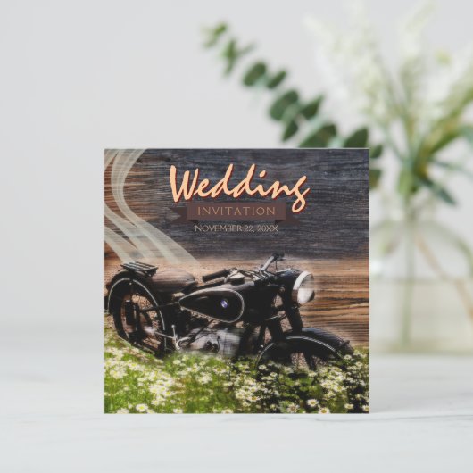 Uitnodigingen voor Rustige  motorfietsen (Staand voorkant)