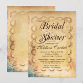 Uitnodigingen voor  Rustige papierbridale douches (Voorkant / Achterkant)