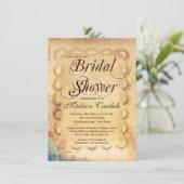 Uitnodigingen voor  Rustige papierbridale douches (Staand voorkant)