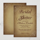 Uitnodigingen voor  Rustige papierbridale douches (Voorkant / Achterkant)