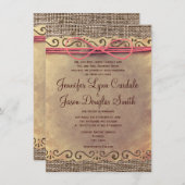 Uitnodigingen voor Rustige  papieren bruiloft (Voorkant / Achterkant)