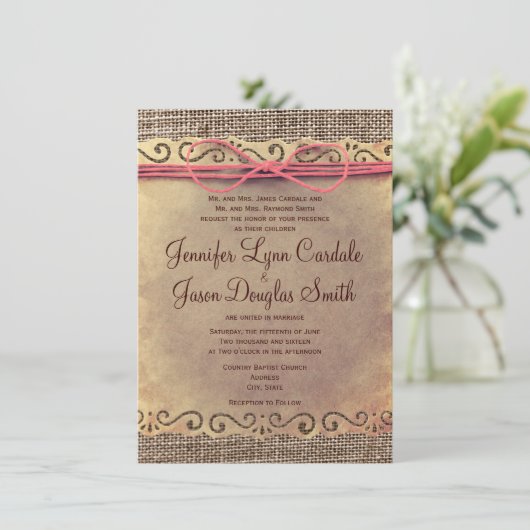 Uitnodigingen voor Rustige papieren bruiloft (Staand voorkant)