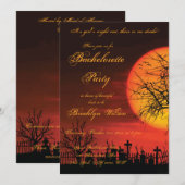 Uitnodigingen voor 's avonds Halloween vrijgezelle (Voorkant / Achterkant)