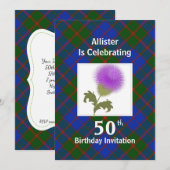 Uitnodigingen voor Schotse themafeesten (Voorkant / Achterkant)