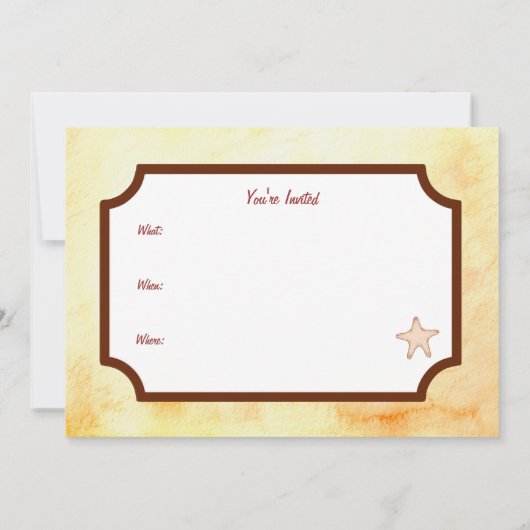 Uitnodigingen voor Seashell Beach (Achterkant)