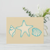 Uitnodigingen voor Seashell Beach (Staand voorkant)