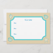 Uitnodigingen voor Seashell Beach (Achterkant)