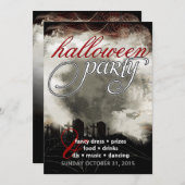 Uitnodigingen voor Sepia Maan Begraafplaats Droom  (Voorkant / Achterkant)