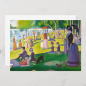 Uitnodigingen voor Seurat La Grande Jatte (Voorkant / Achterkant)