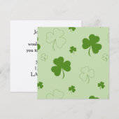 uitnodigingen voor shamrock clover leaf bruiloft (Voorkant / Achterkant)