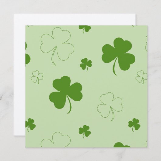 uitnodigingen voor shamrock clover leaf bruiloft (Voorkant / Achterkant)