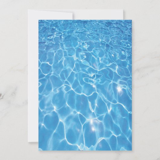 Uitnodigingen voor Shark Pool Birthday Party (Achterkant)