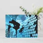 Uitnodigingen voor Silhouette Dancers (Staand voorkant)