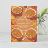 Uitnodigingen voor Soepavond Dinerfeest (Staand voorkant)