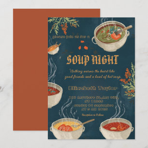Uitnodigingen voor Soepavond Dinnerparty