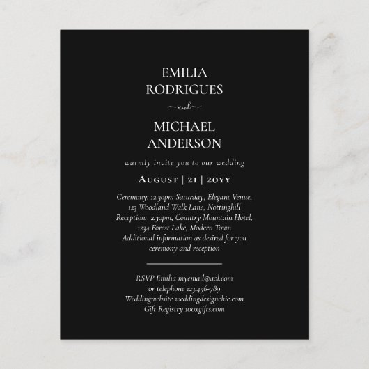 Uitnodigingen voor Spaans Huwelijk Tweetalig Budge Flyer (Achterkant)