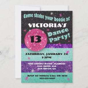 Uitnodigingen voor Sparkle Disco Dance Party