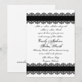 Uitnodigingen voor speciale bruiloft op zwarte kan (Voorkant / Achterkant)