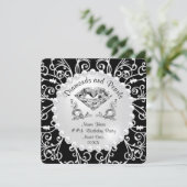 Uitnodigingen voor speciale diamanten en parels (Staand voorkant)