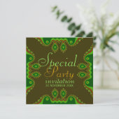 Uitnodigingen voor speciale feestjes van de Groene (Staand voorkant)