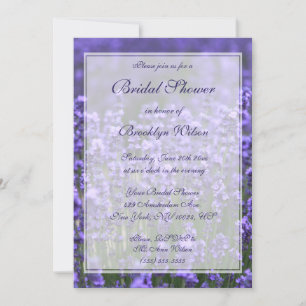 Uitnodigingen voor speciale lavendel Bridal Shower