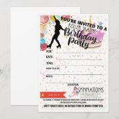 Uitnodigingen voor SpinNations verjaardagsfeestje (Voorkant / Achterkant)