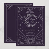 Uitnodigingen voor Stardust Wedding (Voorkant / Achterkant)