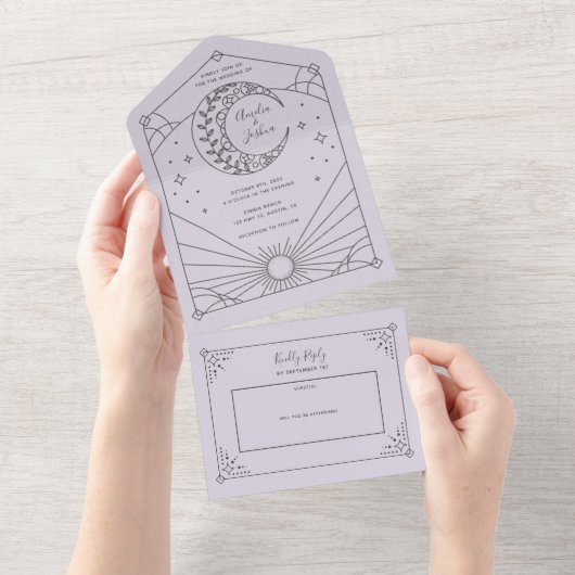 Uitnodigingen voor Stardust Wedding (Afscheurbaar)