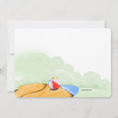 Uitnodigingen voor strand-/zwembadfeestje (Achterkant)