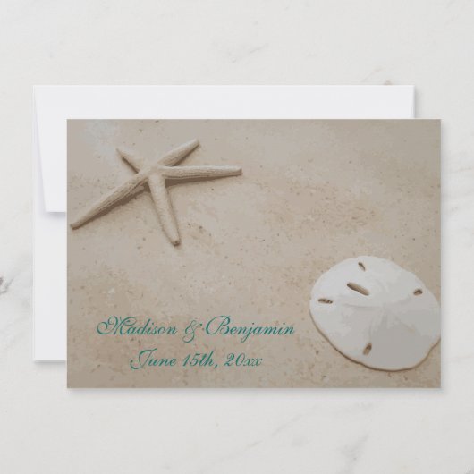 Uitnodigingen voor strandbestemmingen (Achterkant)