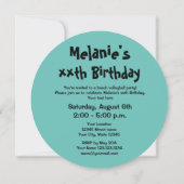 Uitnodigingen voor strandvolleybal Birthday (Achterkant)