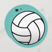 Uitnodigingen voor strandvolleybal Birthday (Voorkant / Achterkant)