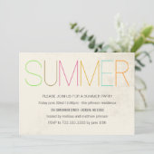 Uitnodigingen voor Summer Bright Summer Party (Staand voorkant)