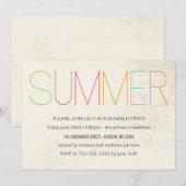 Uitnodigingen voor Summer Bright Summer Party (Voorkant / Achterkant)