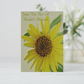 Uitnodigingen voor Sunflower Bridal Shower (Staand voorkant)