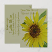 Uitnodigingen voor Sunflower Bridal Shower (Voorkant / Achterkant)