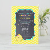 Uitnodigingen voor Sunshine Birthday Party (Staand voorkant)