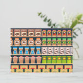 Uitnodigingen voor supermarktschappen (Staand voorkant)