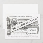 Uitnodigingen voor Supreme Pig Roast & Toast (Voorkant / Achterkant)