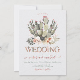 Uitnodigingen voor terra cotta en Cactus Wedding