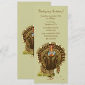 Uitnodigingen voor Thanksgiving,  DIY achtergrond (Voorkant / Achterkant)