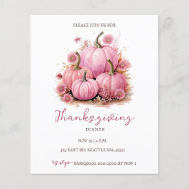 Uitnodigingen voor Thanksgiving met goedkope herfs