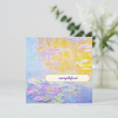 uitnodigingen voor thee , monetwater lily 7 (Staand voorkant)