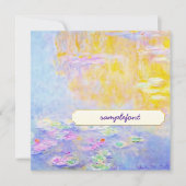 uitnodigingen voor thee , monetwater lily 7 (Voorkant)