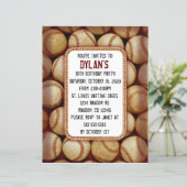 Uitnodigingen voor themagefeestjes bij honkbal (Staand voorkant)