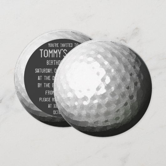 Uitnodigingen voor themagroepen rond Golf (Voorkant / Achterkant)