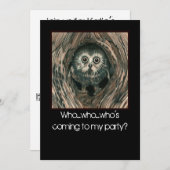 Uitnodigingen voor 'Thuis in een gat' (Voorkant / Achterkant)