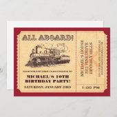 Uitnodigingen voor treinkaartjes (Voorkant / Achterkant)