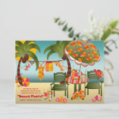 Uitnodigingen voor Tropical Beach Prom (Staand voorkant)