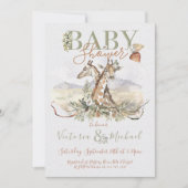 Uitnodigingen voor Tropisch Oerwoud Giraffe Baby S (Voorkant)